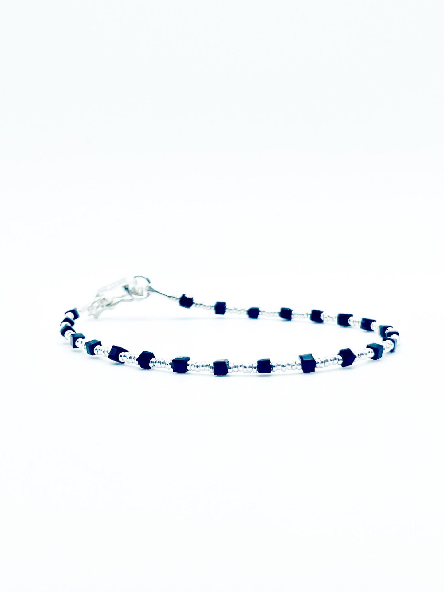 Mini Silver Beads & Murano Bracelet