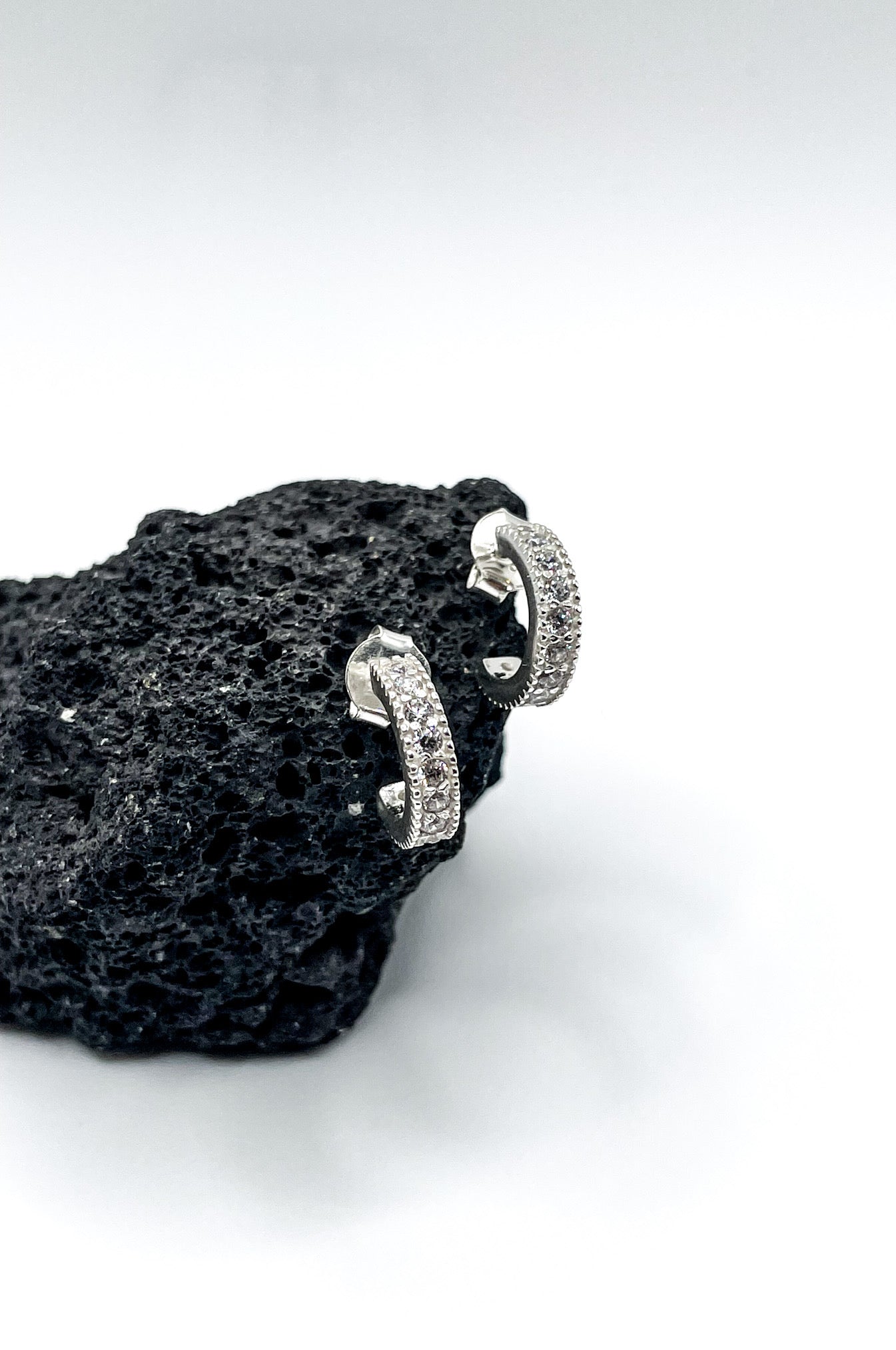 Sparkly Mini Hoops with Cubic Zirconia