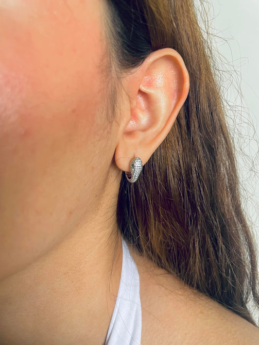 Snake Hoop Earrings